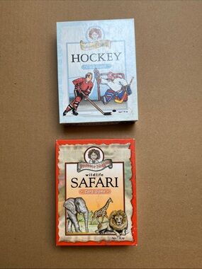 Professor Noggin's Lot of Educational Trivia Card Games Hockey & Wildlife Safari